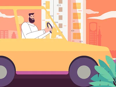 Frame style arab character illustrations illustrator