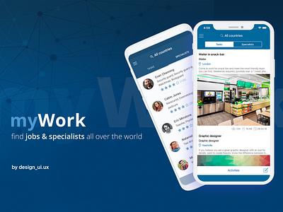 myWork app design app appdesign design ios material ui ux webdesign