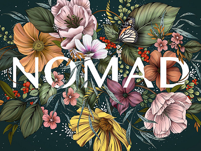 Nomad - Illustration apparel branding floral illustration logo nature packaging pattern