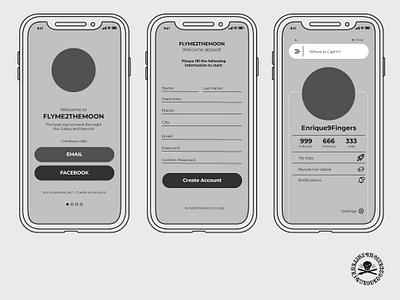 Space Travel App app concept design ui ux wire frames