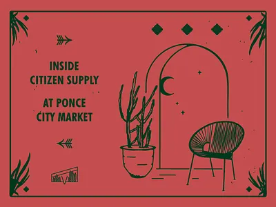 Green thumb for hire atlanta botany branding cacti cactus color plants shop startup