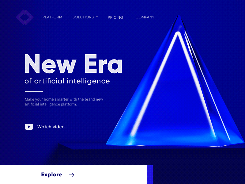 artificial intelligence 3d abstract ai animation artificial intelligence c4d cinema4d motion product pyramid ui web