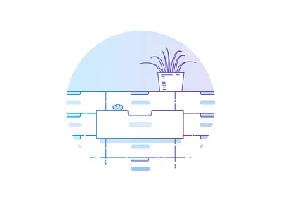 Empty states illustrations 404 archive branishtova drawer empty empty state error fail gradient grass illustration mouse not found olga branishtova oops outline placeholder plant pot search