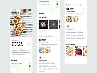 ZX Explorations - Recipe App UI Concept app application clean data design fresh header interface ios landing marketing minimal page pallete product responsive simple typography ui ux