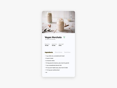 Daily UI #40 - Recipe 040 dailyui ui vegan