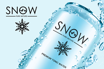 SNOW - Premium Tonic Water Can can design drink design graphic design logo