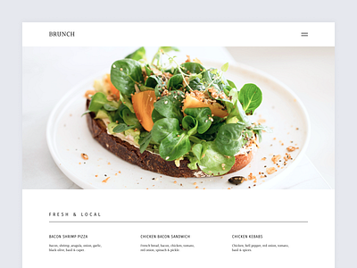 Brunch Website brunch clean food menu plate responsive restaurant service simple theme website wordpress