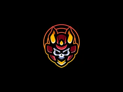 Dead Samurai death japanese mascot logo red samurai skull sports logo warrior