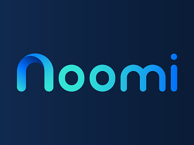 Noomi Logo custom geometric gradient logo modern monogram sans typography