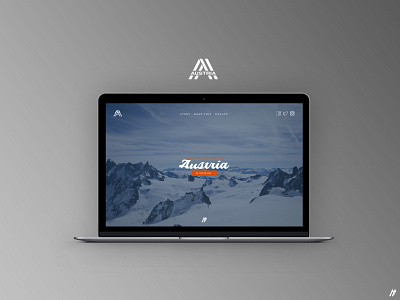 ROAD TRIP AUSTRIA WEB DESIGN - 2018 art austria design flat graphic art graphic arts icon logo minimal modern mountain simple type ui ux vector web website website banner website concept