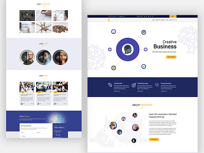 Business & Consulting PSD Template blue brand business clean clean app consulting design psd ui