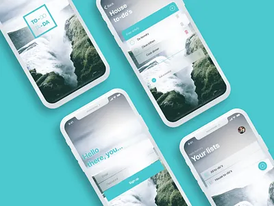 Small concept for a to-do app application blue design ios ui