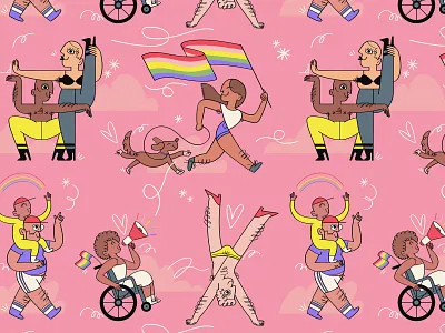 Pride illustration lgbtq pattern