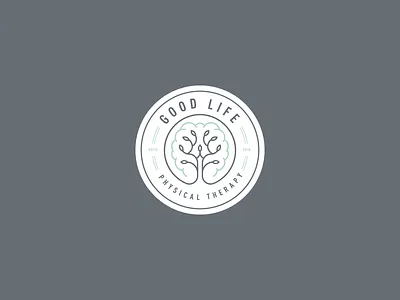 Good Life Physical Therapy Sticker badge branches circle design gl gl logo good good life goodlife icon illustration life logo physical therapy therapy tree