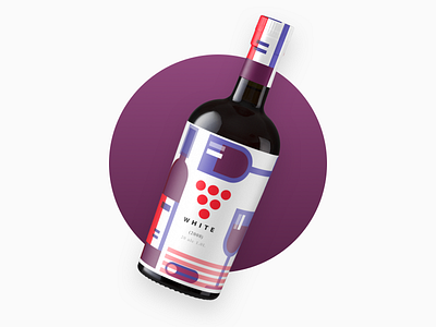 Conceptual Modern Wine Bottle Label alcohol bottle bottle mockup color colour drink flat mark minimal mockup modern package packaging wine wine bottle