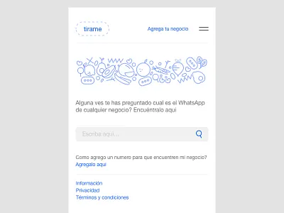 Tirame lineart mobile responsive search site web