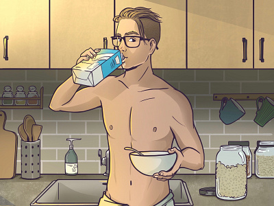 Breakfast art comic illustration digital art drawing illustration