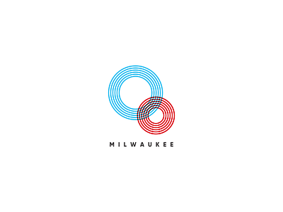 Oo Logo 0 00 blue branding circles circular design line lines logo logomark mark o oo overlapping red retro thin throwback unused