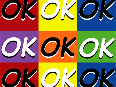 O.K. flat type typography