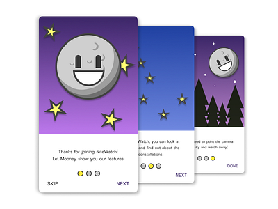 DailyUI#023 - Onboarding dailyui design dusk figma illustration moon onboarding stars ui ux