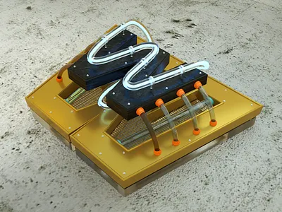 3D Font—W 3d 3d render simulation material design material