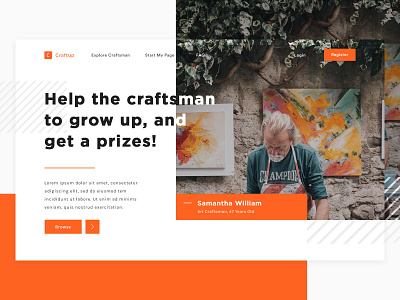 #Exploration of Craftup Landing Page exploration landing page minimalism website design