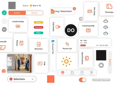 iOS UI Components avatar components icons icons set status style guide ui ui 100 ui library ux ux design