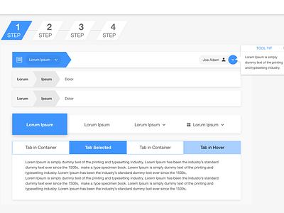 Multi steps form blue clean form form field selections step by step ui ux