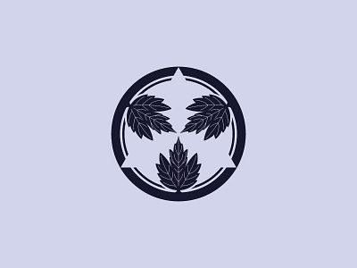 Motherwort Mon branding circles heraldry japanese kamon leaf leaves logo mon mondokoro monsho motherwort vector729