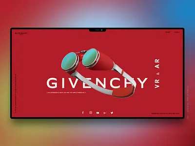 GIVENCHY VR & AR ar brand ecommerce givenchy glass landing landing page luxury store ui ui ux ux ux design v ray vr web webdesign