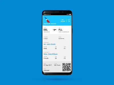 Boarding Pass android app boarding pass design eticket flight ticket inspirational interaction design ixd mobile app mobile app design online ticket booking ticket design ui ux visual design