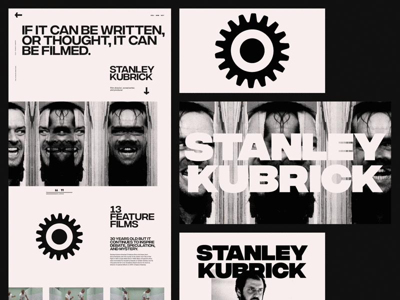 Movie Page Exploration art direction design director film kubrick landing layout minimal movie page typography ui web web design website