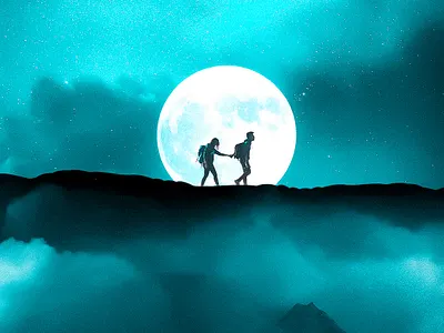 Couple Walk (Artwork) art digital dope lightroom manipulation matte painting photoshop animation unsplash