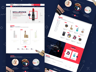 Beauty Shop beauty homepage design product shop store women fashion