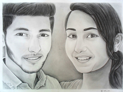 Couple Sketch pencil art pencil sketches portrait