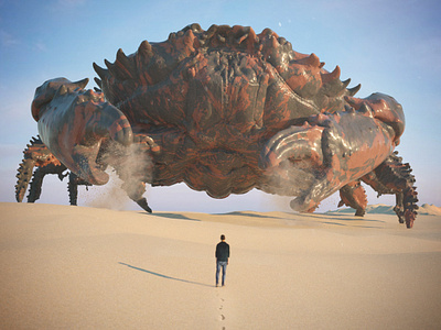 Holy ̶c̶r̶a̶p̶ Crab 3d scan cinema 4d crab desert digital 3d digital art sand