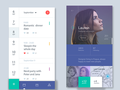 Calendar App Design design ui ux design