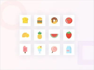 Food Icons app design flat icons food ui web