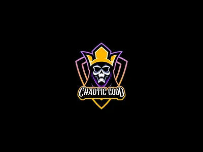 Chaotic Good boardgames fantasy mascot logo skull skull logo