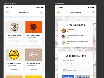 restaurant & book a table app design book a table checkout illustration re design restaurant ui design ui designs user exparience user interface ux design