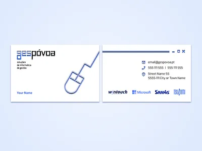 GP Business Card branding business card card design dimension dimensional type effects figma mouse porto portugal