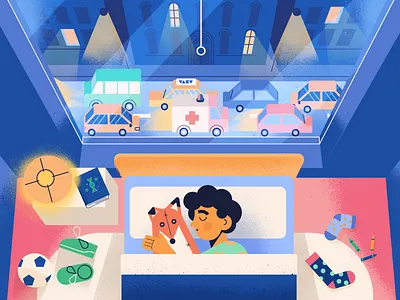 City lullaby bedroom boy busy city dream kid noise sleep tale texture traffic