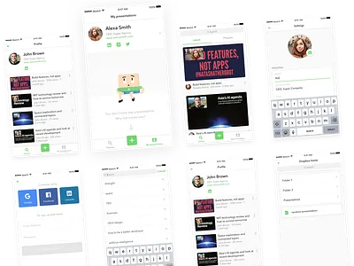 Video presentation iOS mobile app design business character character art design icon illustration information architecture ios ios mobile application logo mobile app presentation presentation design typography ui ui designer ux ux designer video video app