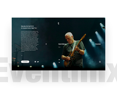 Eventmix desktop fullscreen minimal web web design
