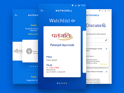 Nutschell app dashboard list view ui user experience ux