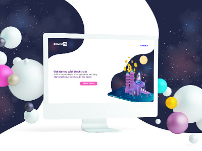 Blockchain design graphic illustration uiux web web design web site