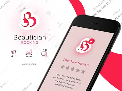 Beautician Booking beautiful beauty beauty logo booking icons rating