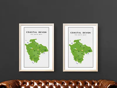 Costal Devon Posters art country fun illustration photoshop poster poster a day poster art poster challenge posters sketch wall art