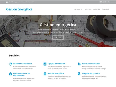 Gestión Energética ui ux web design wordpress