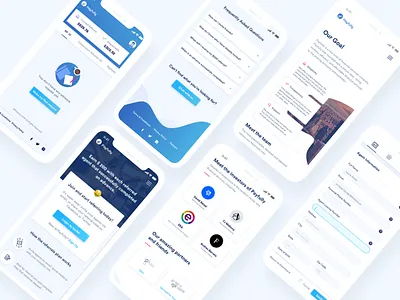 Payfully Mobile Screens about us dashboard faq form form field landing mobile referer